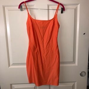Cute orange bodycon dress